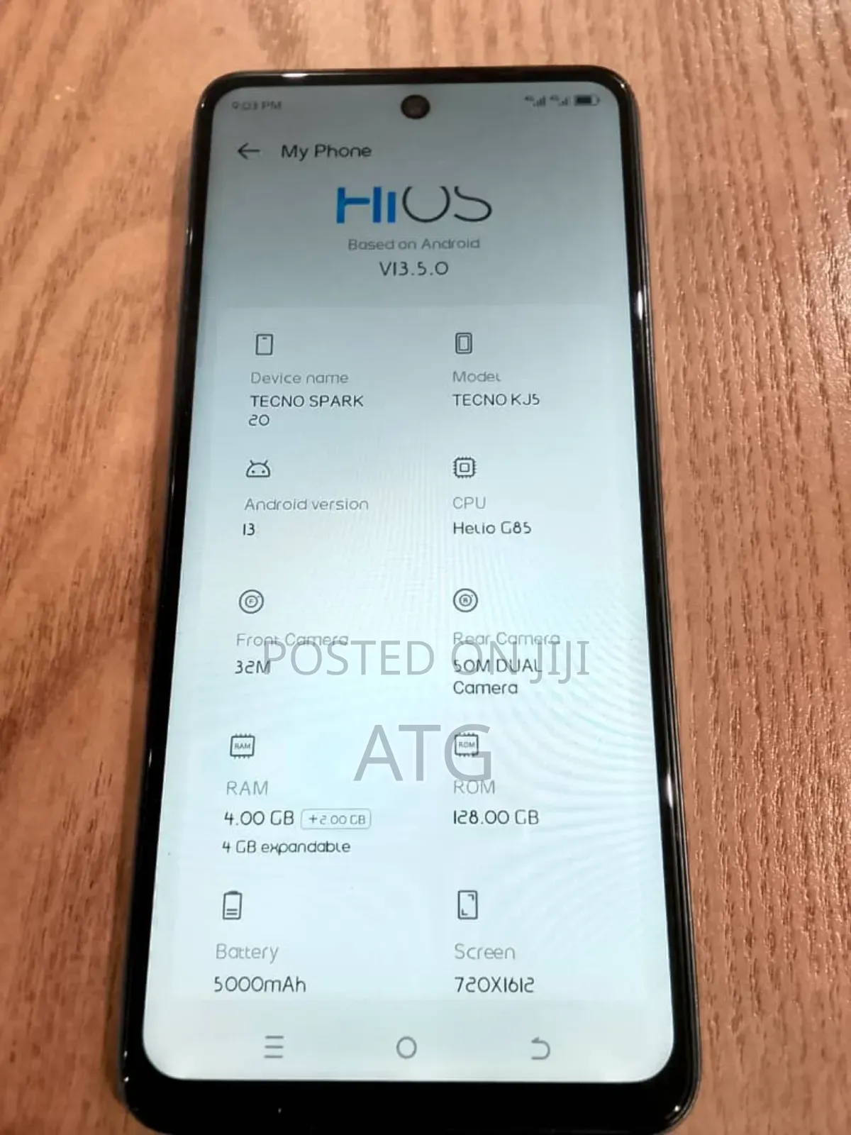 Tecno Spark 20 128 GB Blue