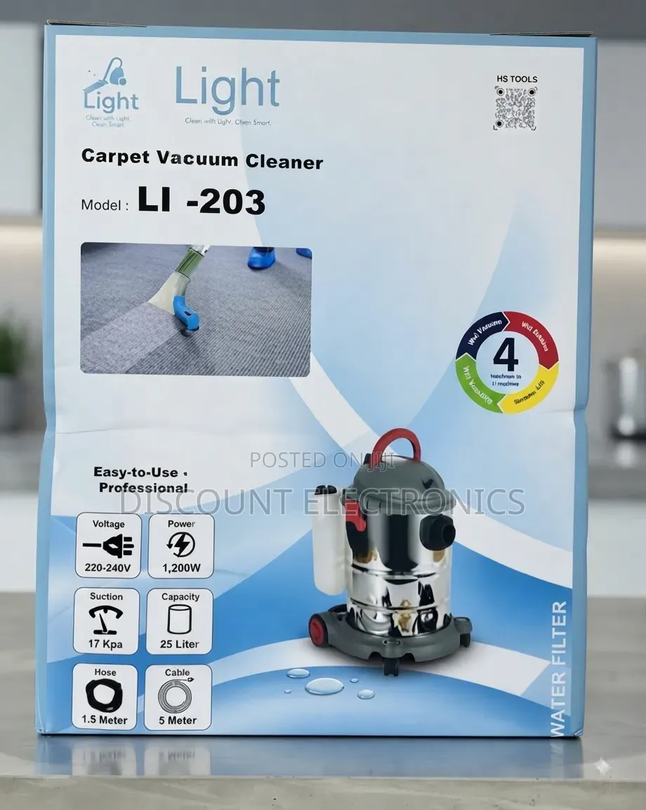 Light LI203 4in1 Professional Carpet Vacum Cleaner Water Filter System