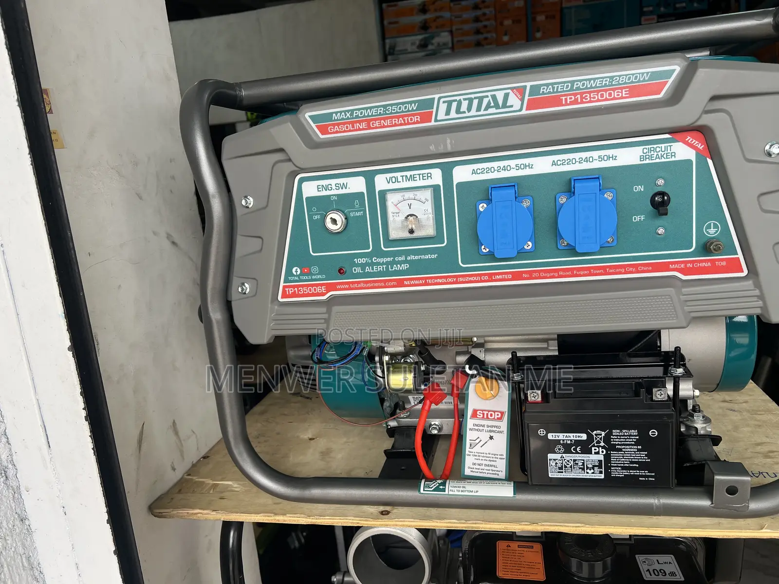 Total 3.5 Kw Gasoline Generator