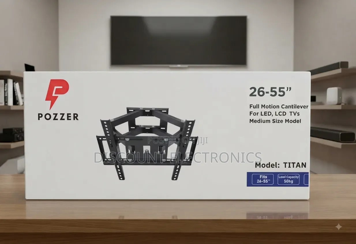 ​POZZER TITAN Full Motion Cantilever TV Mount for LED TVs (26"-55")
