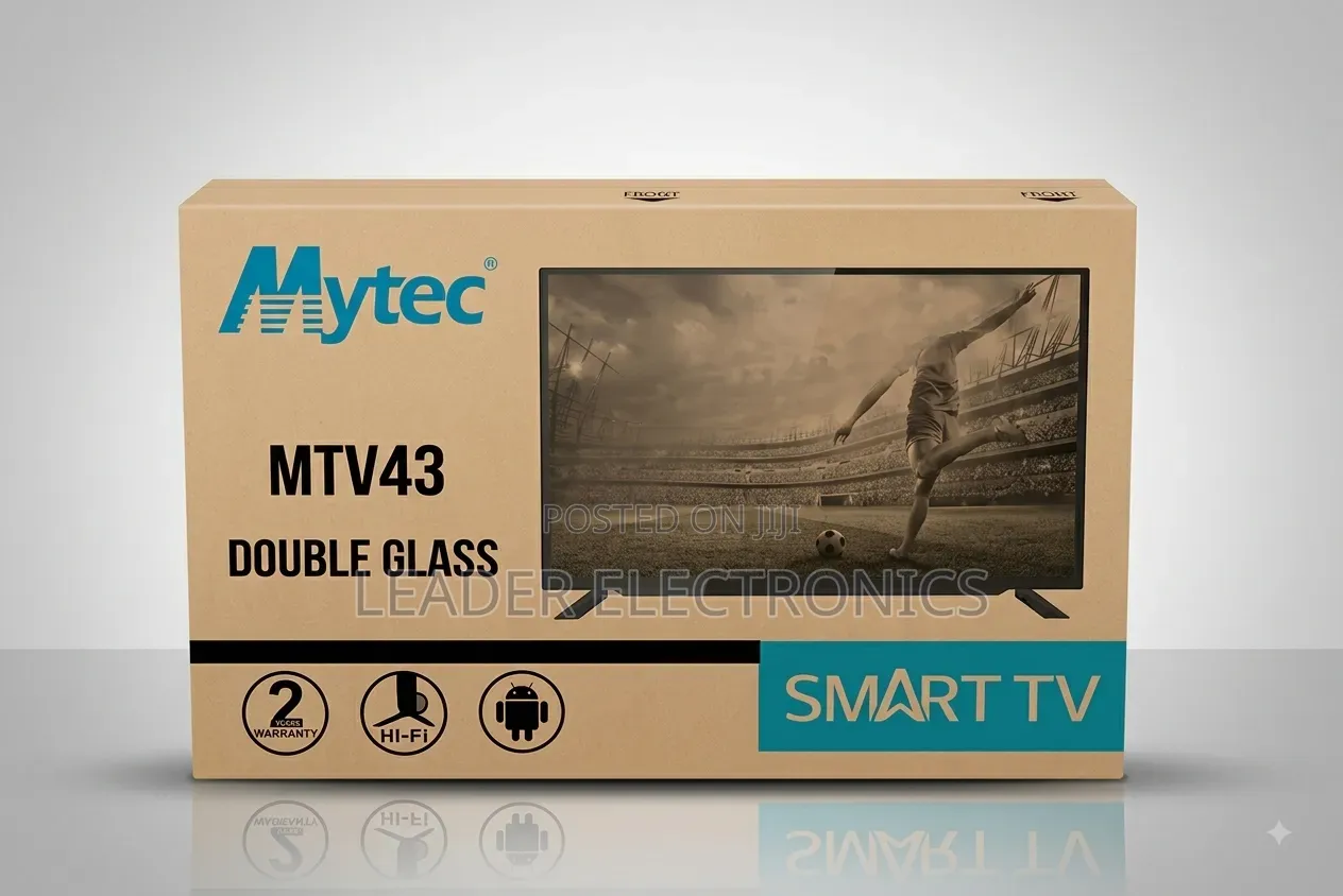 Mytec TV 43" Smart Android TV – Double Glass Design | New Arrival |