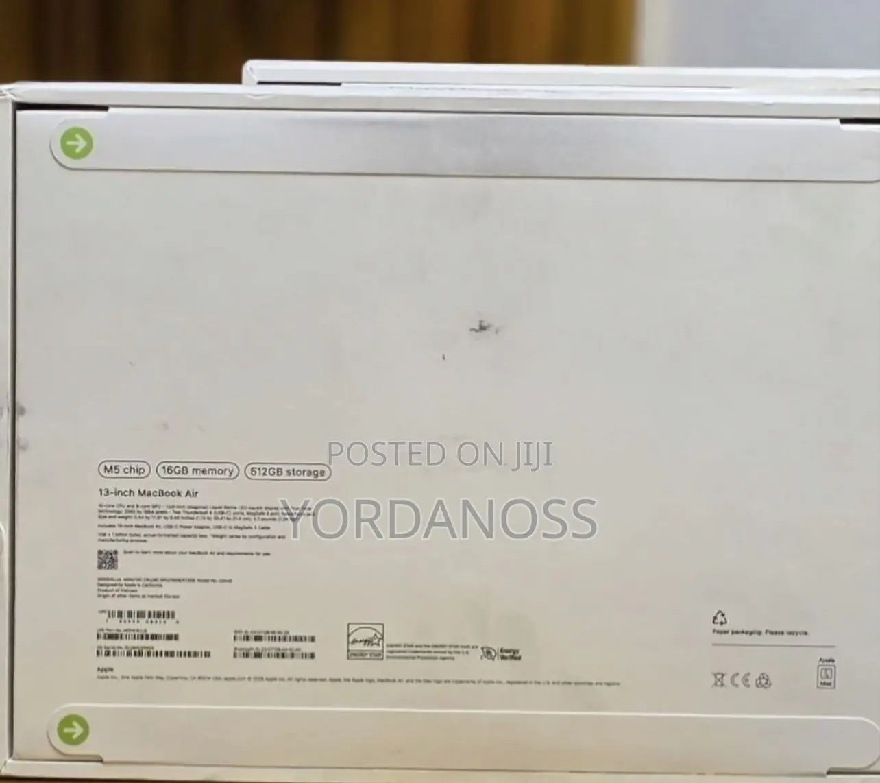 New Laptop Apple MacBook Air 2026 M5 16GB Apple M5 SSD 512GB