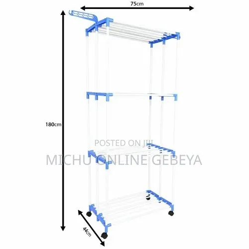 አንደኛው 4 Tier Large Capacity Laundry Drying Rack ልብስ ማስጫ/ Free Delivery