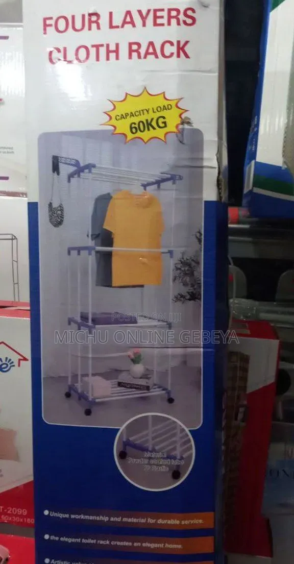 አንደኛው 4 Tier Large Capacity Laundry Drying Rack ልብስ ማስጫ/ Free Delivery