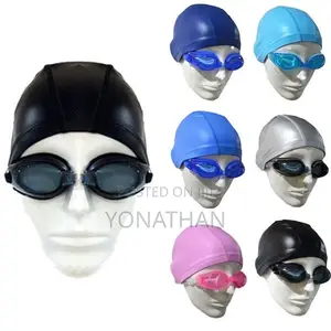 Swimming Cap and Googles Package