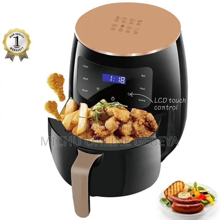 SUTAI 6L Air Fryer ከ80% በላይ የዘይት ፍጆታ የሚቀንስ ለጤና ተመራጭ/ Free Delivery