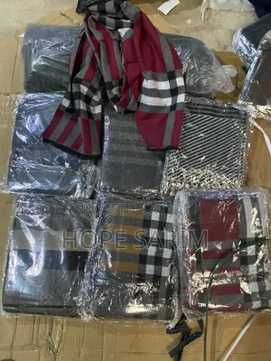 Pinstripe Fringed Winter Scarves