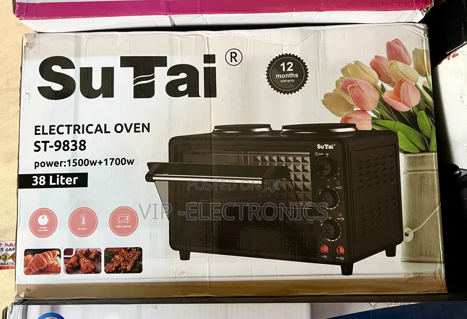 SuTai Mini Oven 38Litet Electric Oven Featuring Powerful 1500W + 1700W