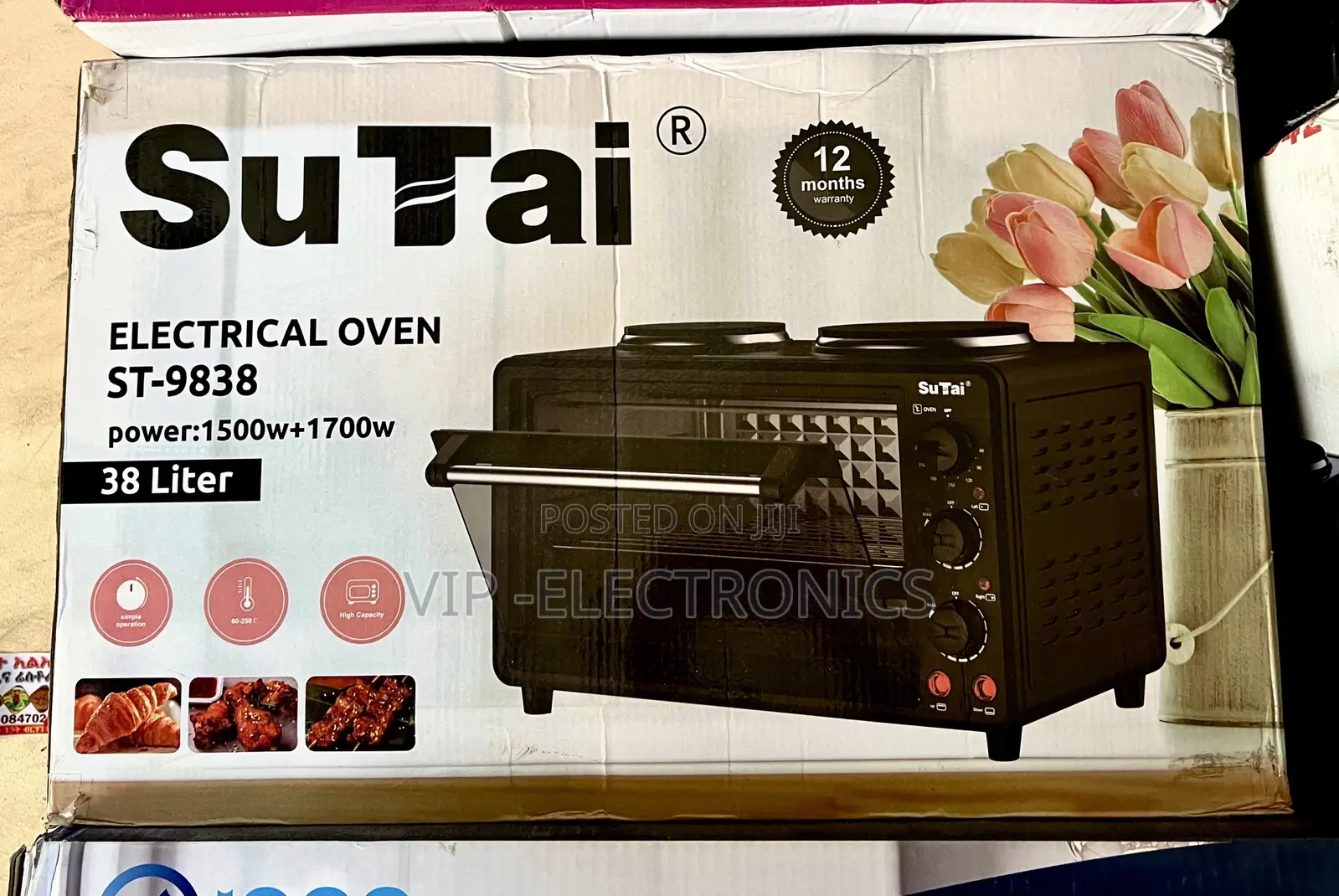 SuTai Mini Oven 38Litet Electric Oven Featuring Powerful 1500W + 1700W