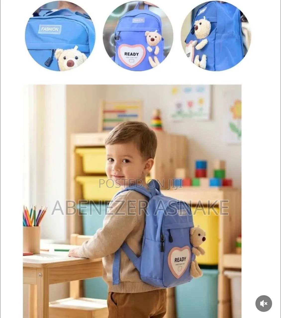 Pulsh Teddy Bear and Heart Patched Backpack