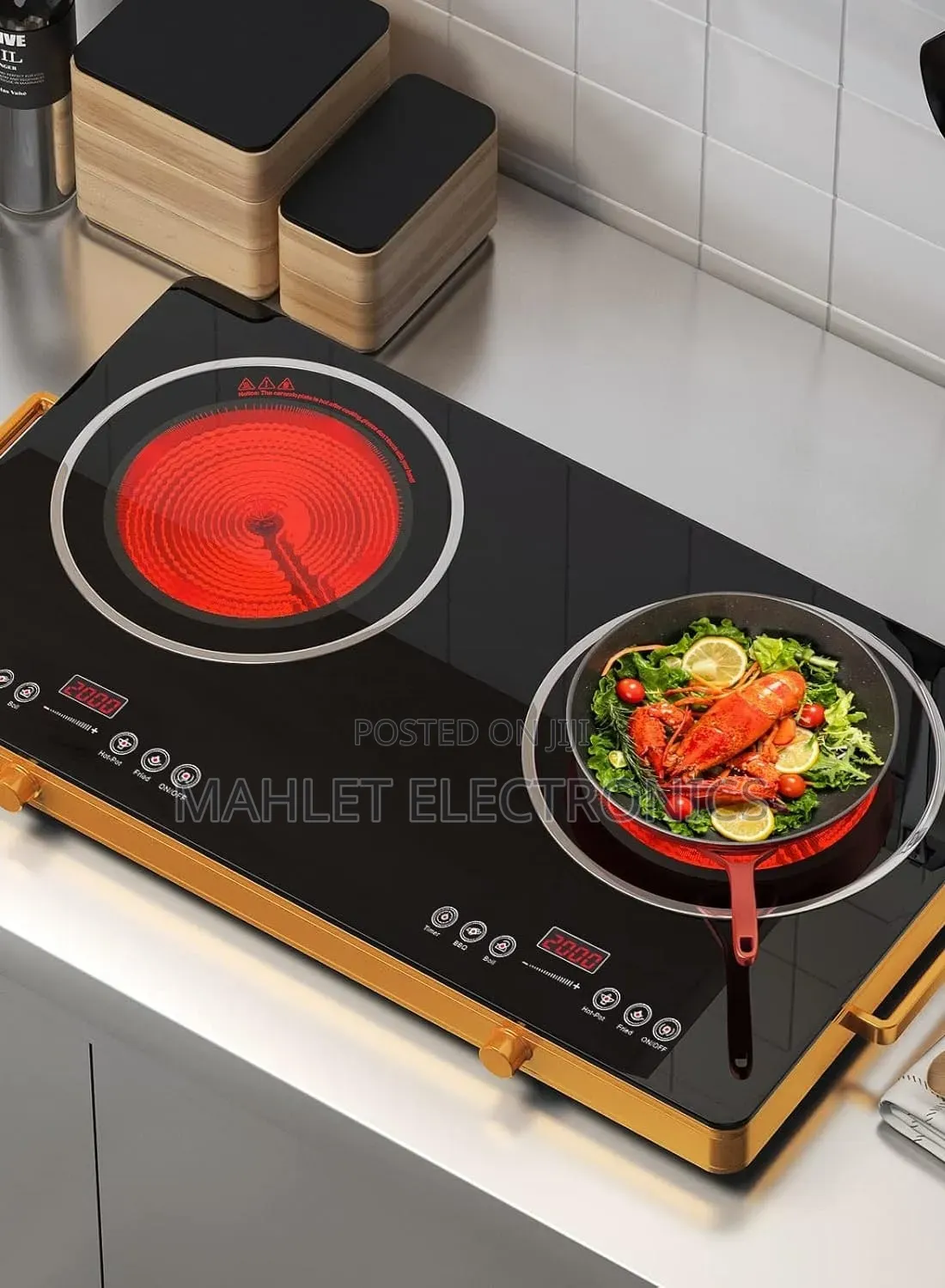 Touch Knob Double Infrared Cooker -Touch Stove - Brand New ተች ስቶቭ