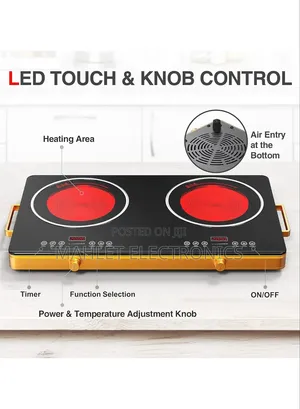 Touch Knob Double Infrared Cooker -Touch Stove - Brand New ተች ስቶቭ