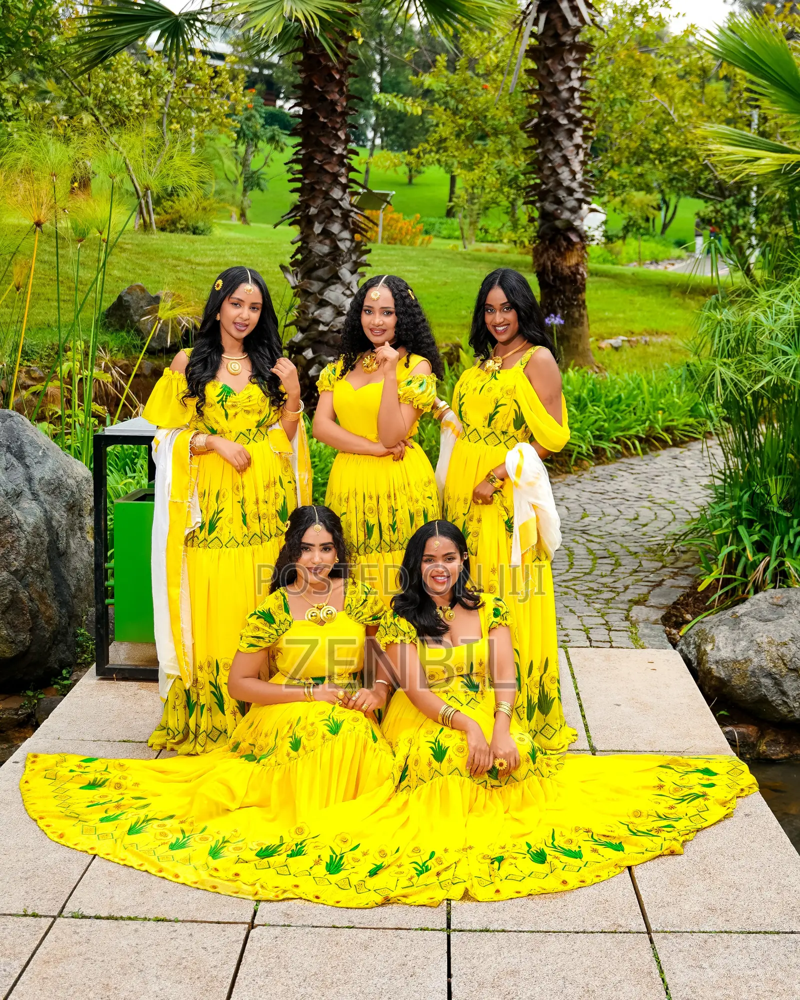 ለአዲስ ዓመት የተዘጋጁ ቢጫ የኣደይ ኣበባ ሺፎኖች