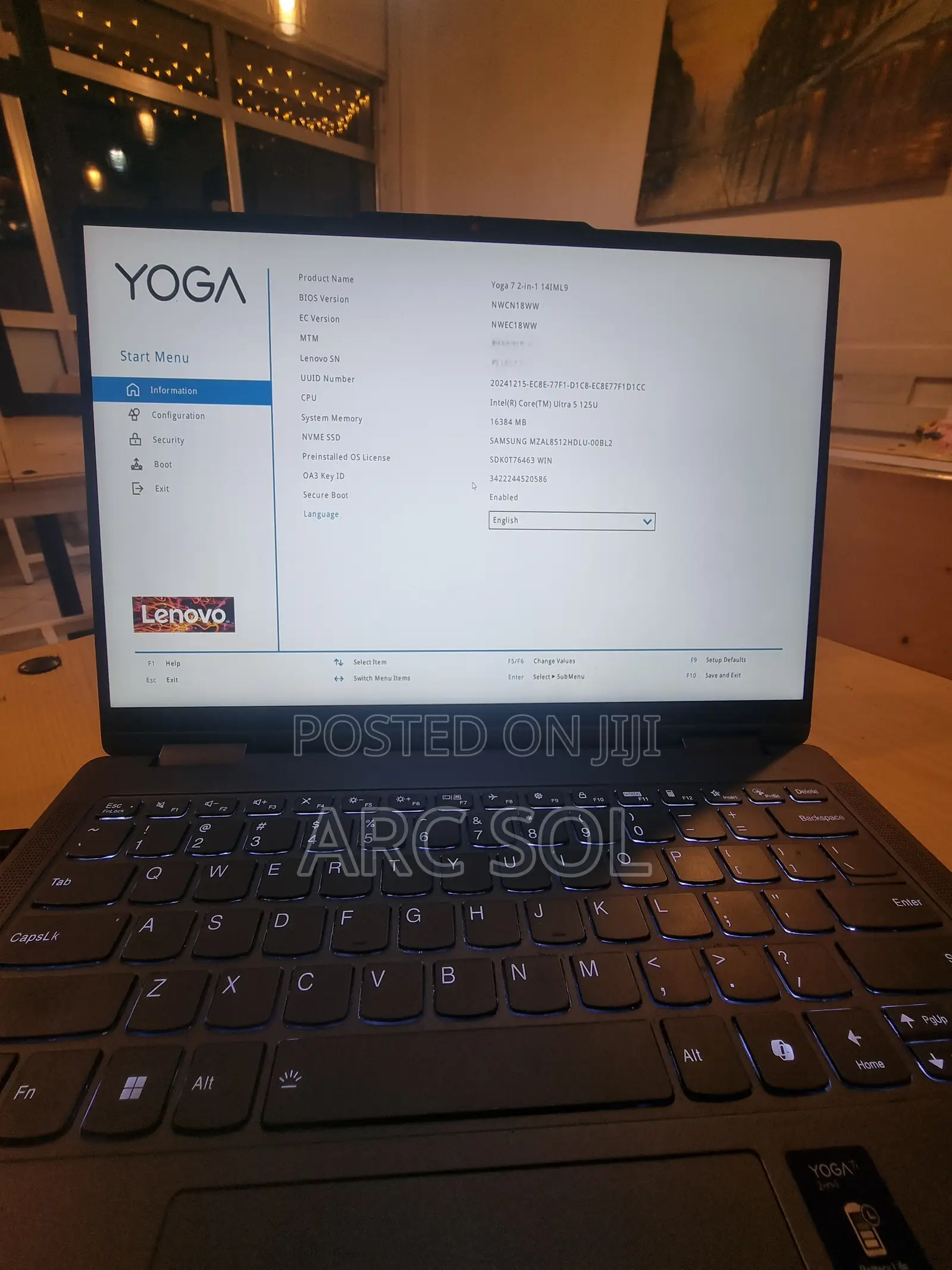 New Laptop Lenovo ThinkPad Yoga 16GB Intel Core Ultra 7 SSD 512GB
