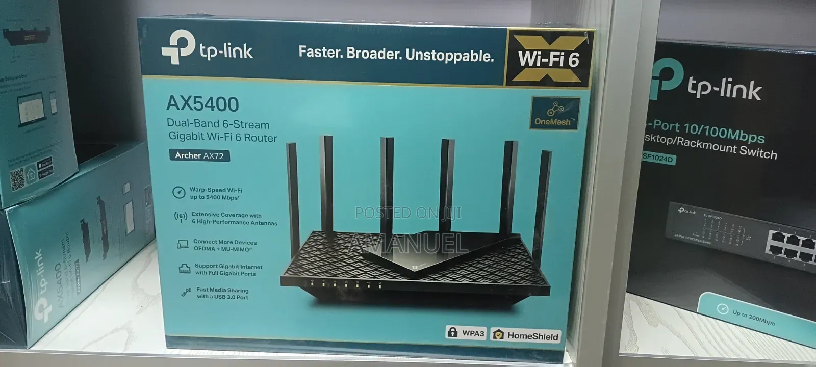 Ax5400(Archer Ax72) Dual Band Wifi 6 Wifi Router(before Vat)