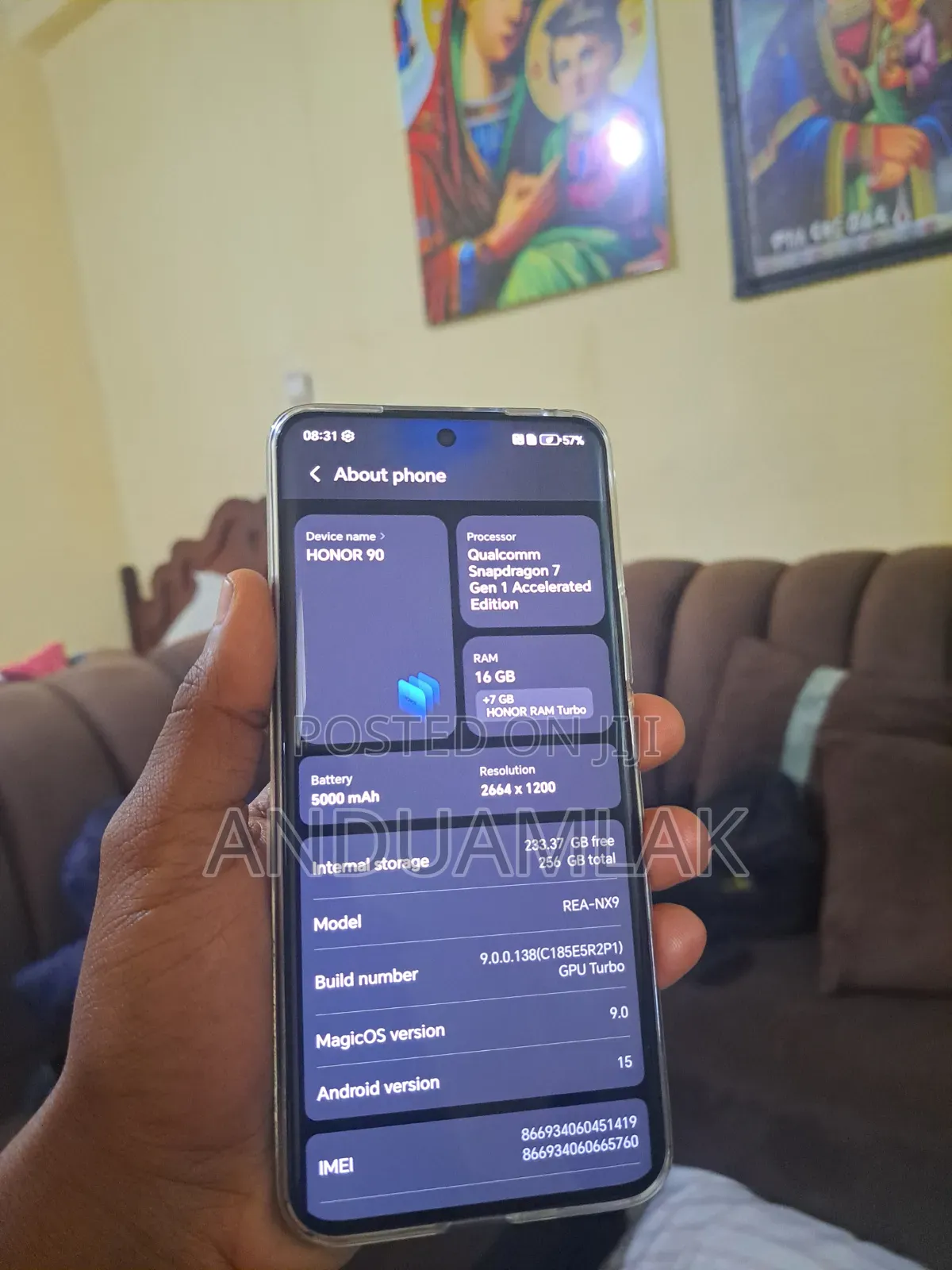 New Honor 90 5G 256 GB Black