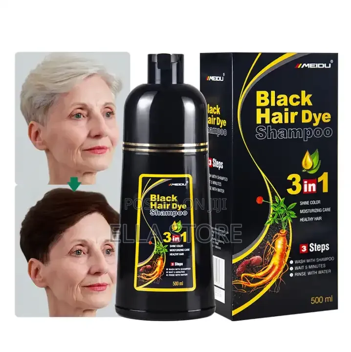 Black Hair Dye Shampoo – 3 in 1