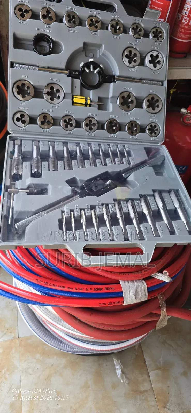 45-Piece Metric and Imperial Tap and Die Tool Kit