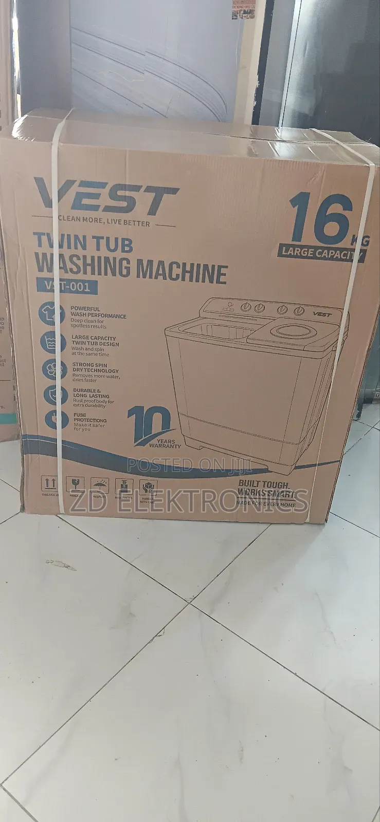 Vest Twin Tub Washing Machine 16kg Large Capacity