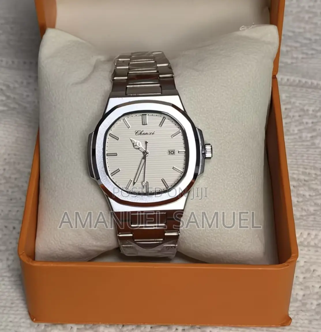 Square Steel Band Men's Watch – Minimalist Business Luminous Date