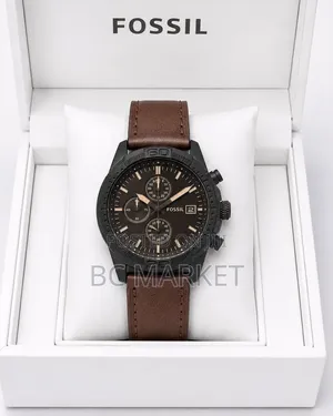 Fossil Leather Strap Watch Men's