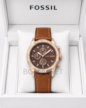 Fossil Leather Strap Watch Men's