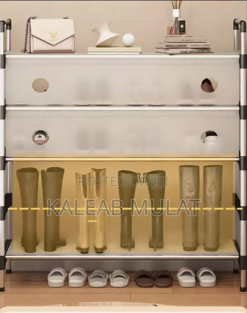 Multi-Functional Storage Unit Shoe and Hat Rack