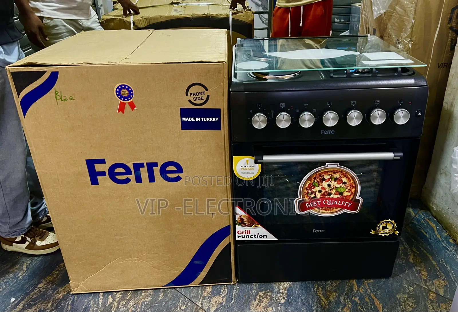 Ferre Oven 60x60 Freestanding Gas Cooker With Grill – Made in Turkey