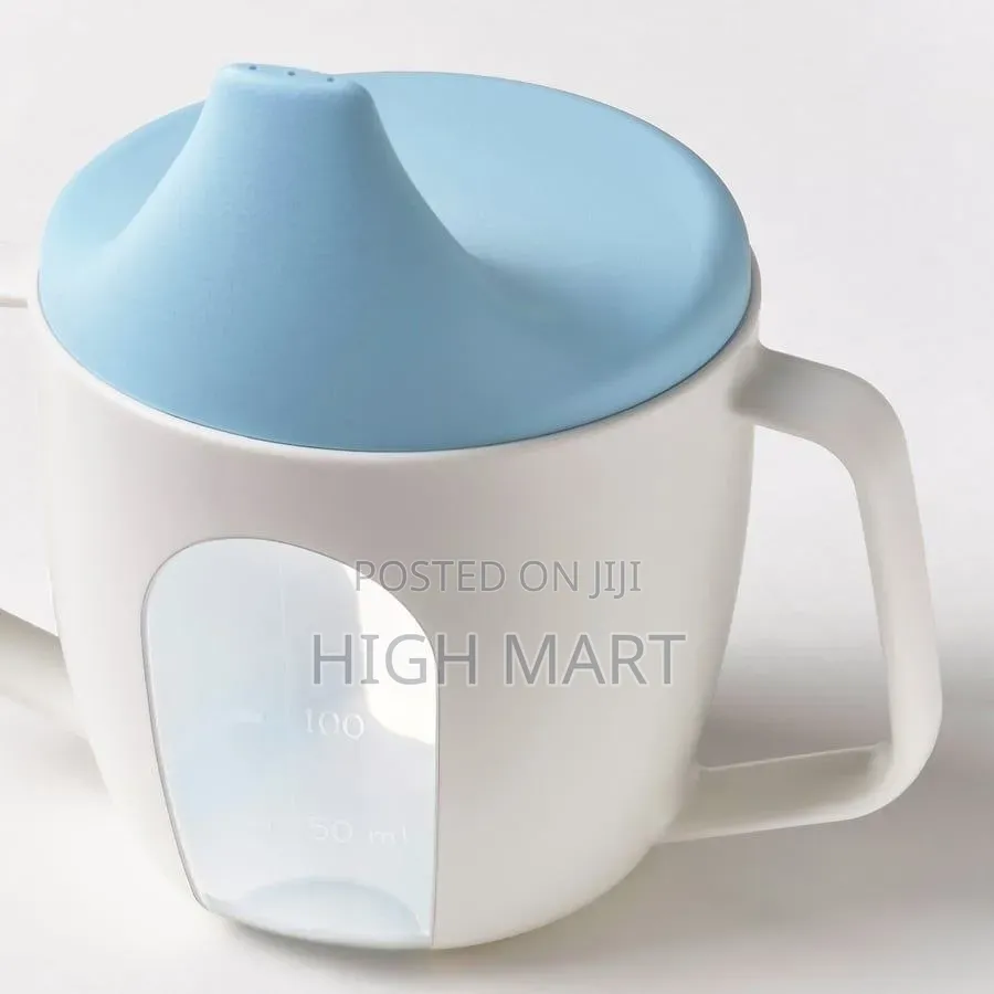 Ikea Training Beaker, White Blue 200ml
