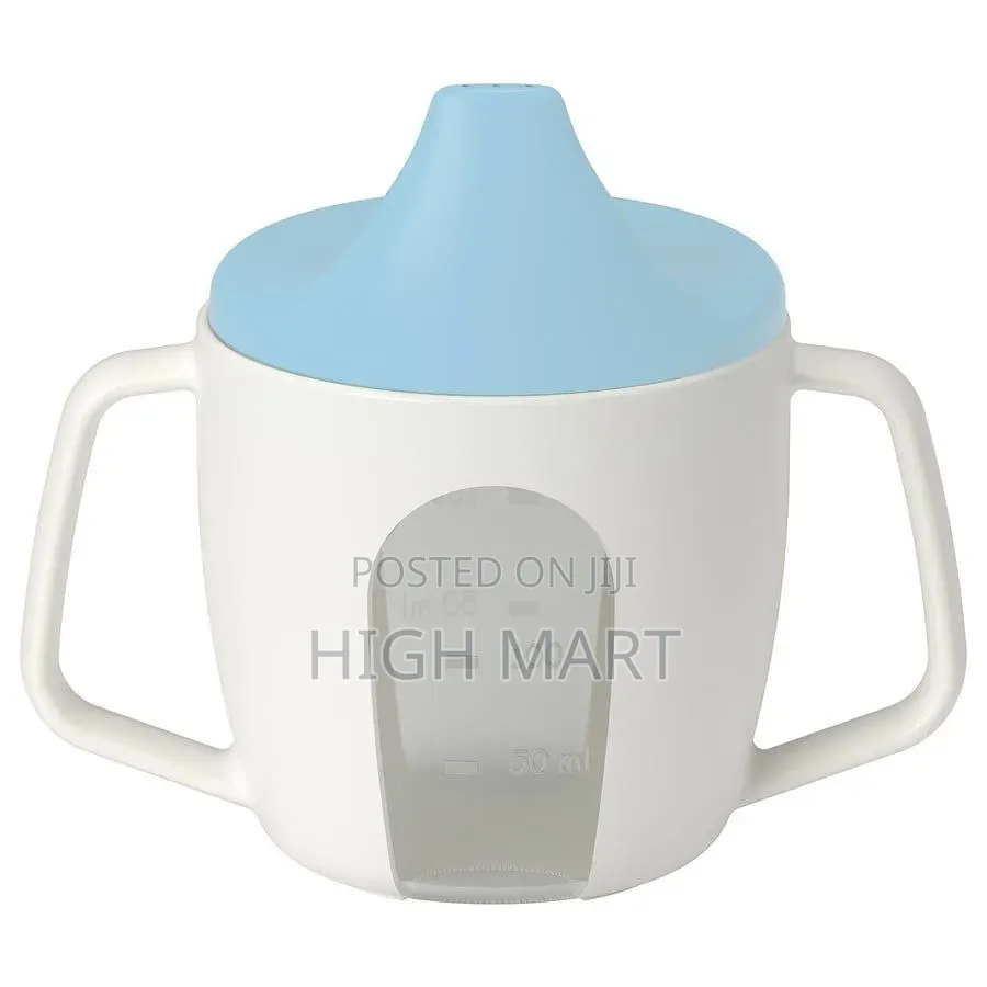 Ikea Training Beaker, White Blue 200ml