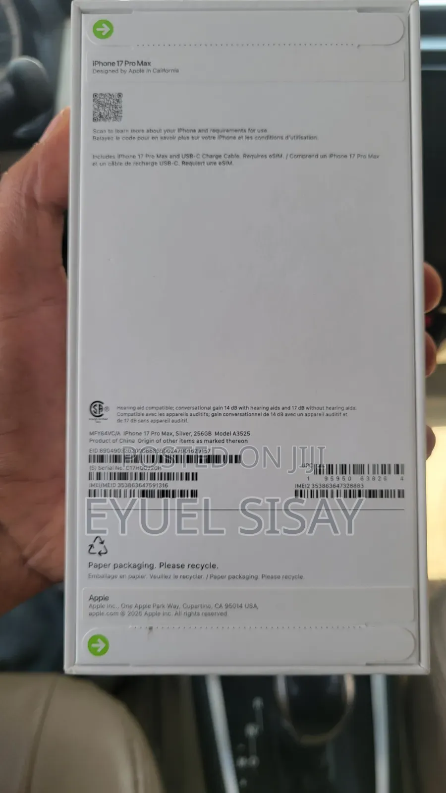 New Apple iPhone 17 Pro Max 256 GB Silver