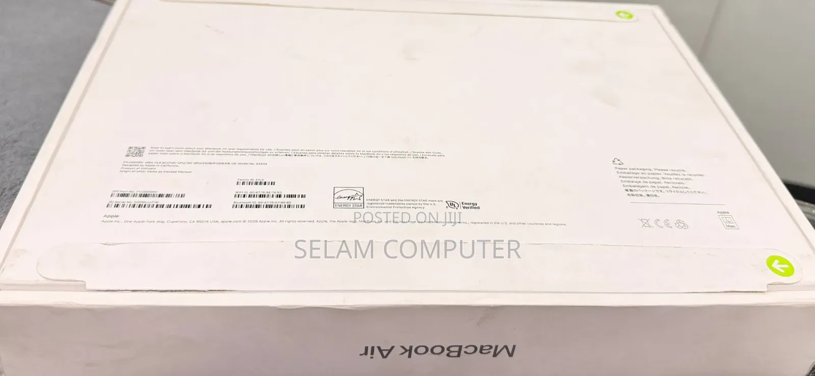 New Laptop Apple MacBook Air 2026 M5 24GB Apple M5 SSD 512GB