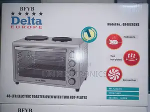 BFYB Delta EUROPE 48-LTR Electric Toaster Oven With Two Hot-Plates