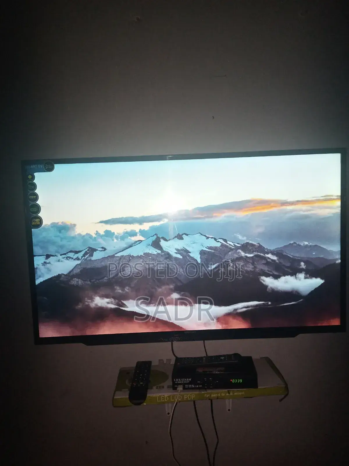 This Is Double Screen 43 Inch TV With Remote, Decoder and Wall Mount
