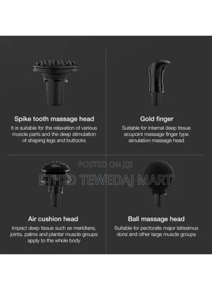 Handheld 8-1 Massage Gun, Deep Tissue Massager and Pain Relief Device