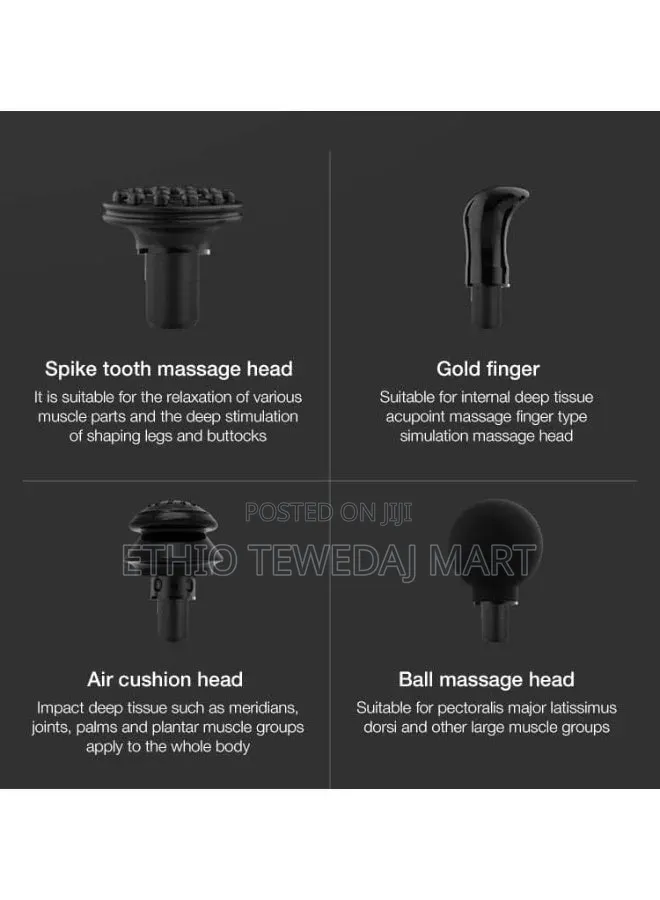 Handheld 8-1 Massage Gun, Deep Tissue Massager and Pain Relief Device