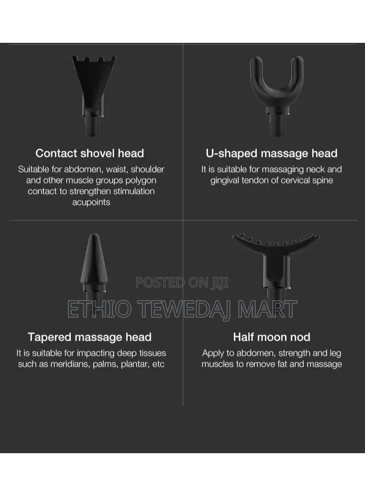 Handheld 8-1 Massage Gun, Deep Tissue Massager and Pain Relief Device