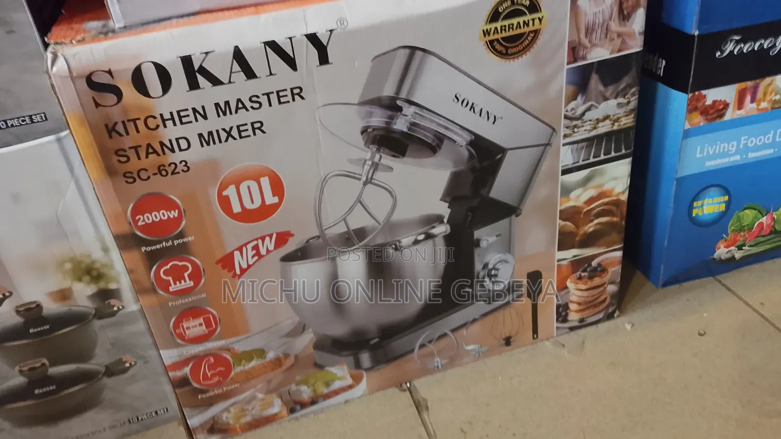 Sokany High Quality 10L Stand Mixer/ የሊጥ ማቡኪያ/ Free Delivery