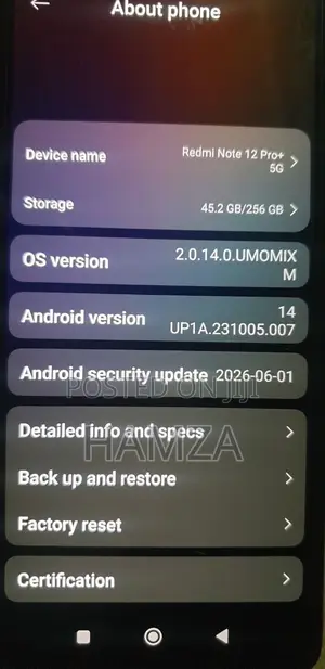 New Xiaomi Redmi Note 12 Pro 5G 256 GB Black
