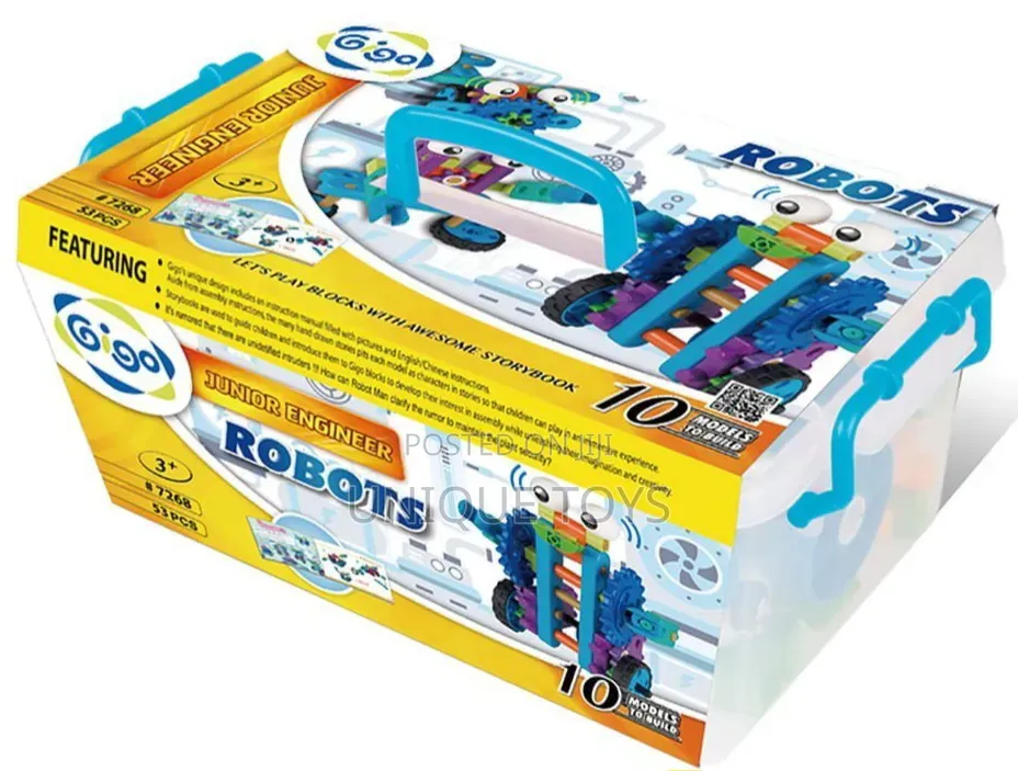  Gigo Junior Engineer Robots: 53-Pcs, 10 Models Steam Set 