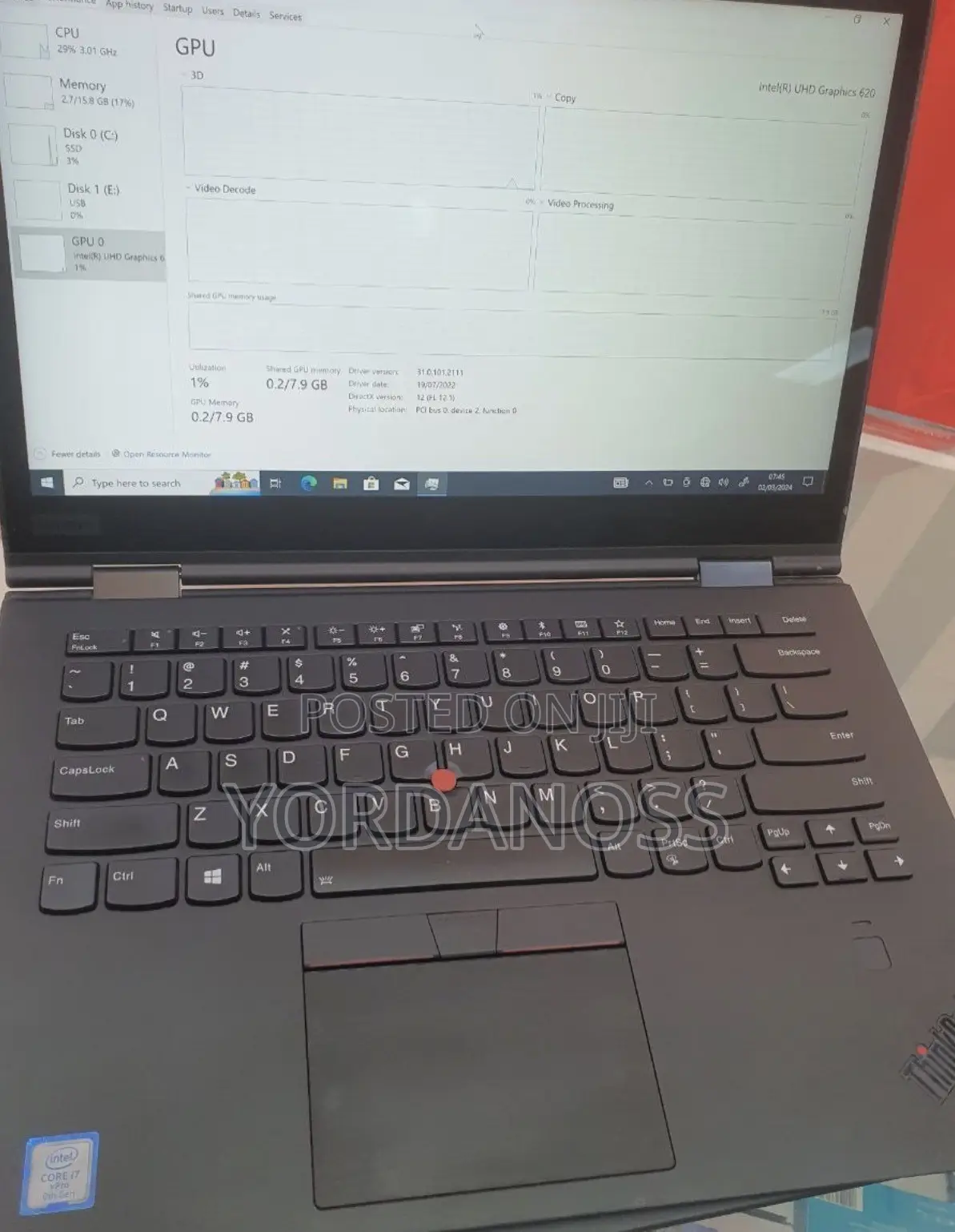 New Laptop Lenovo ThinkPad X1 Yoga 16GB Intel Core i7 SSD 512GB