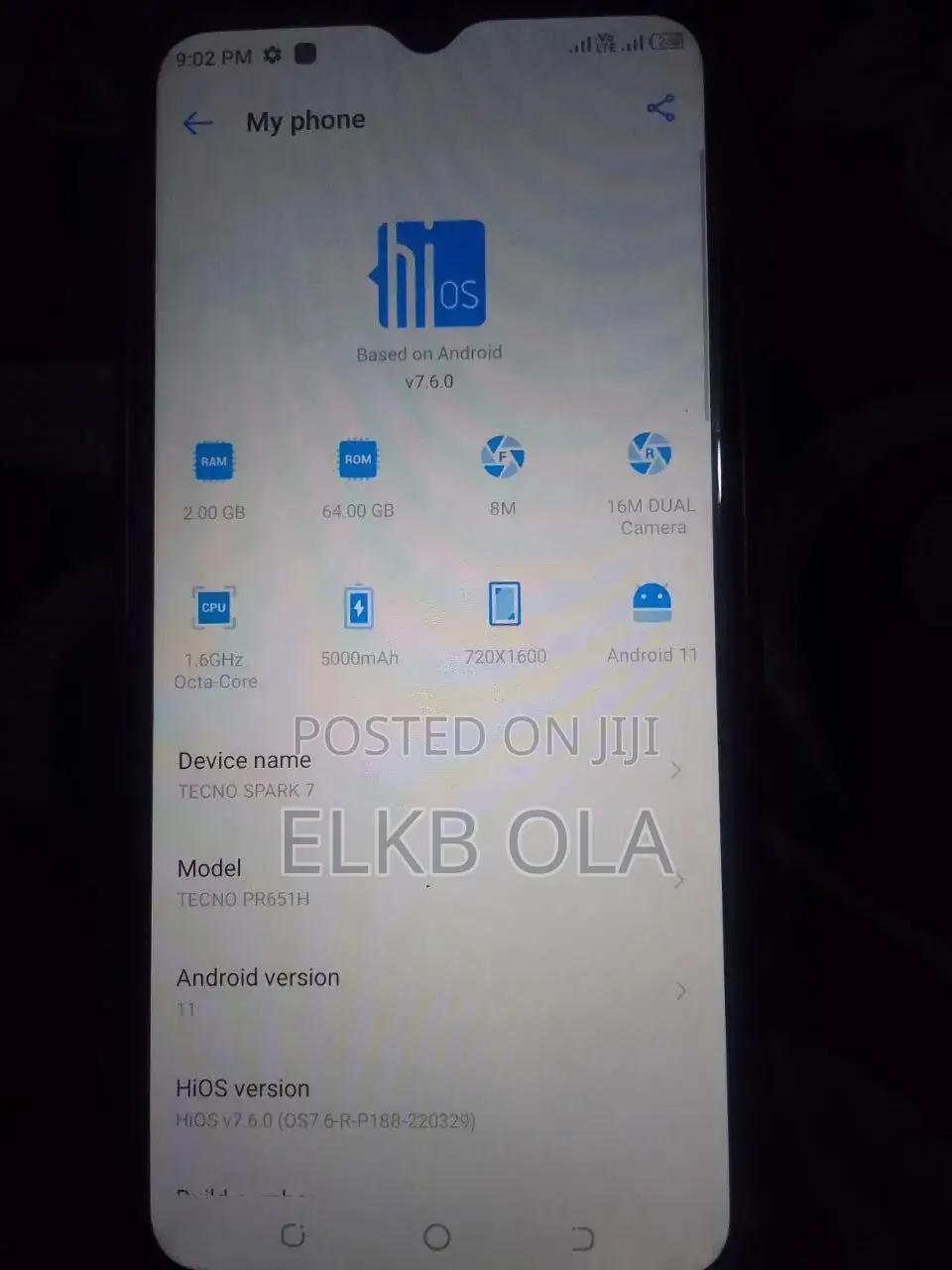 Tecno Spark 7 64 GB Blue