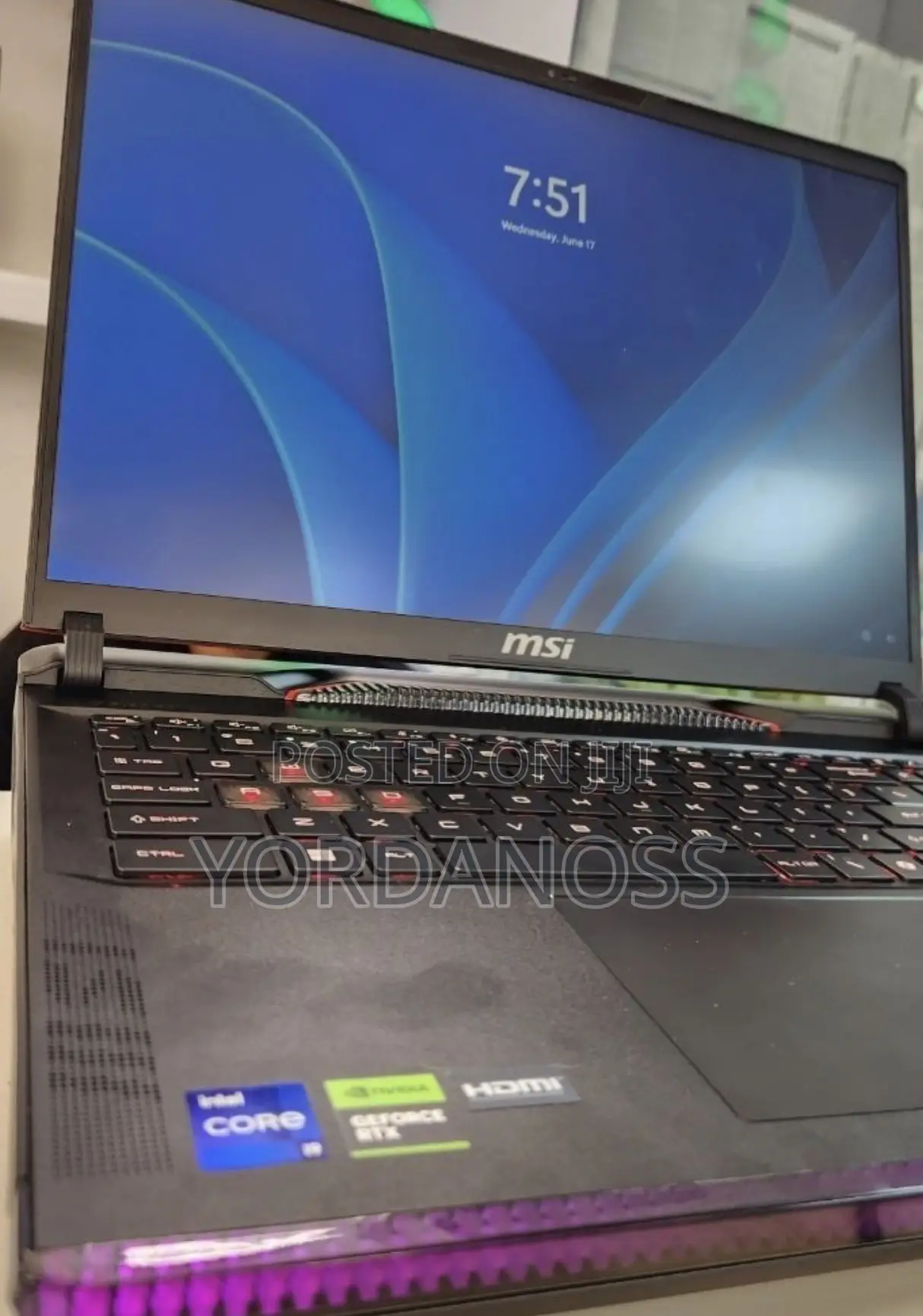 New Laptop MSI Raider GE78 16GB Intel Core i9 SSD 1T