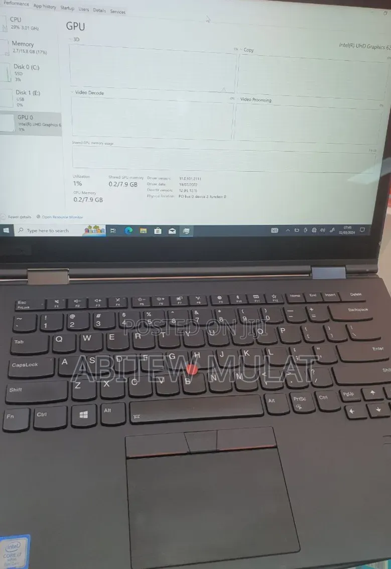 New Laptop Lenovo ThinkPad X1 Yoga 16GB Intel Core i7 SSD 512GB