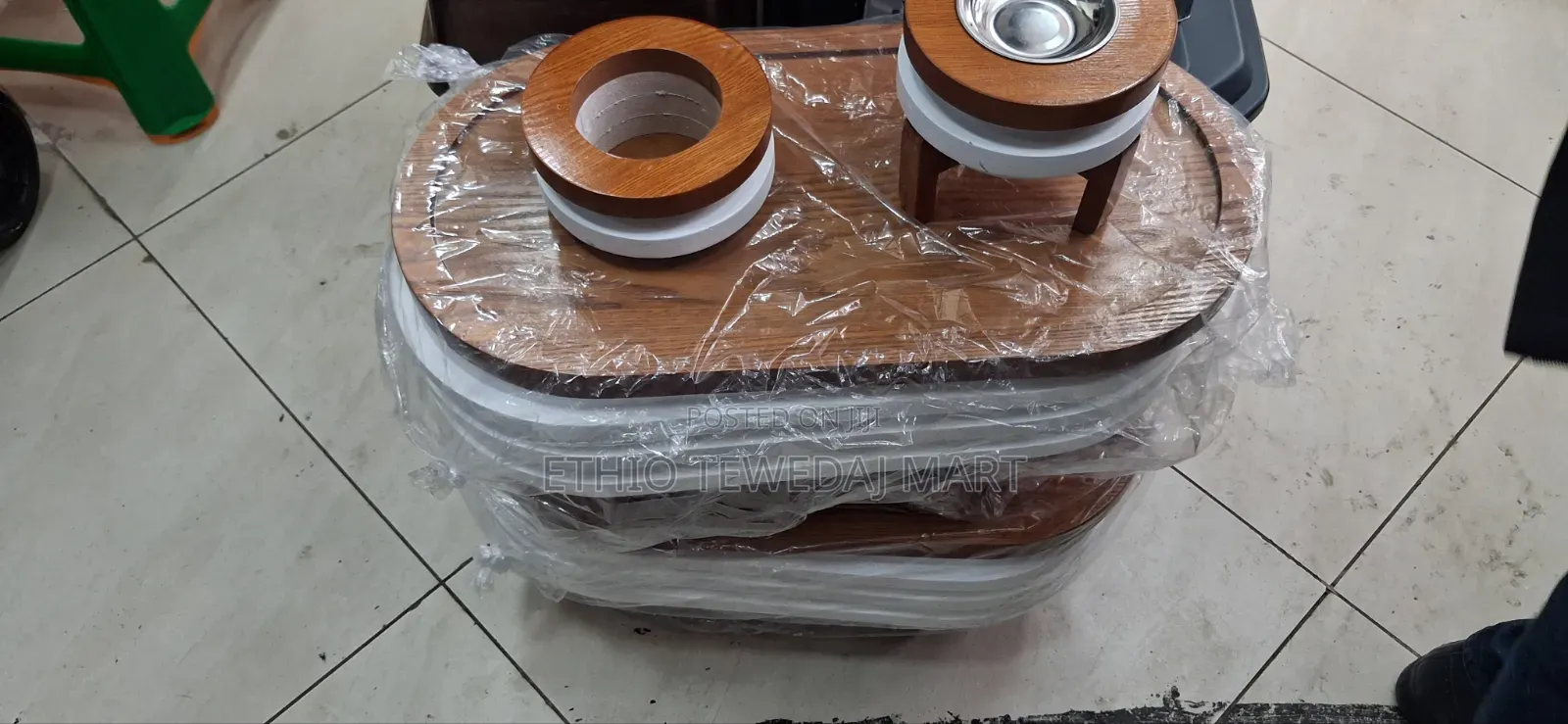 Modern Ethiopian Rekebot ( ረከቦት ) Coffee Table.