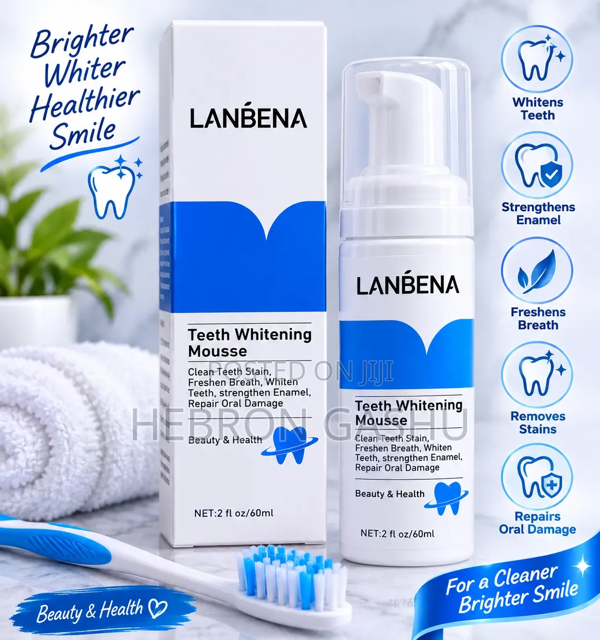 LANBENA Teeth Whitening Mousse – 60ml
