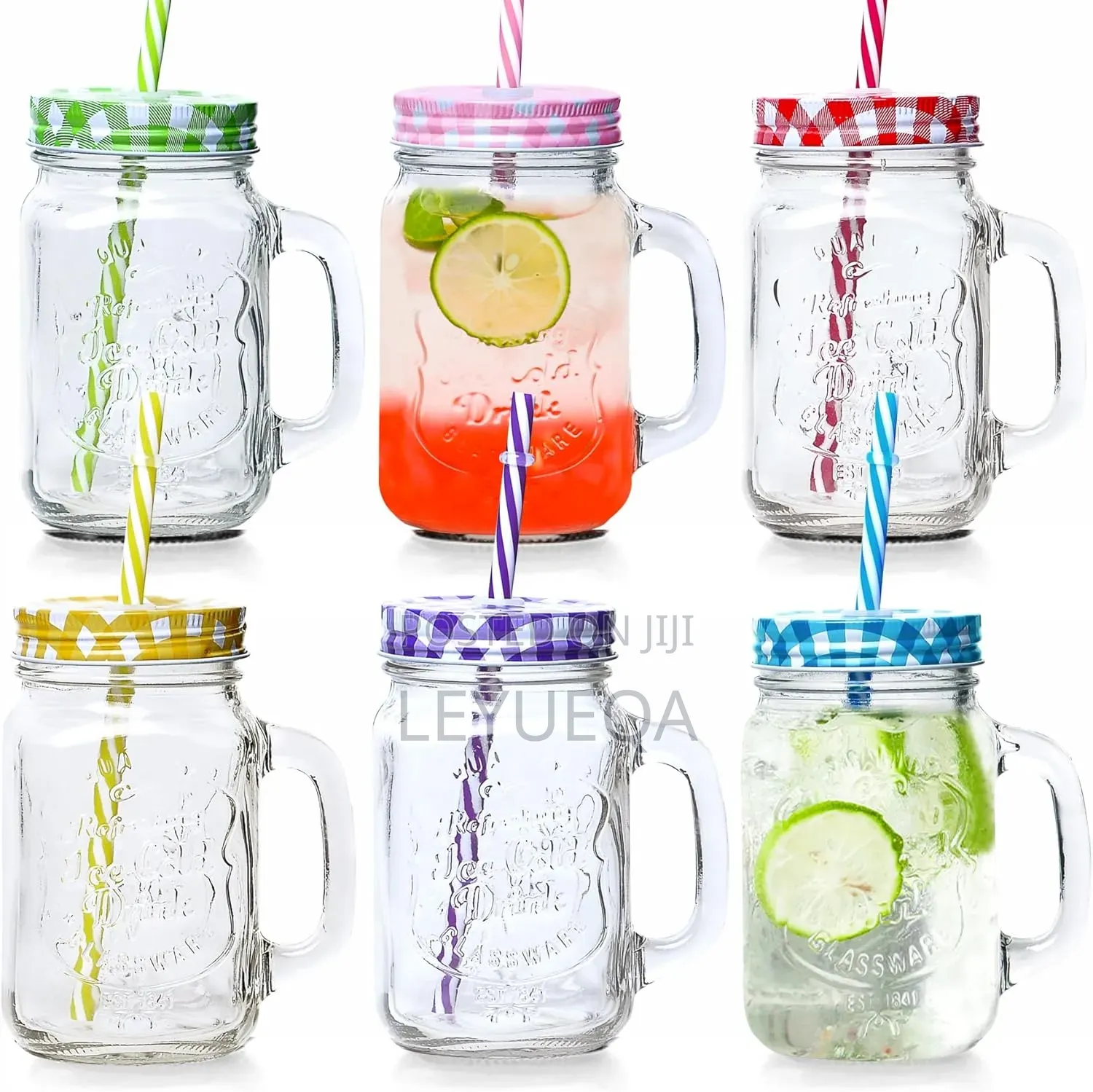 የብርጭቆ ኩባያ Glasses Mason Jar