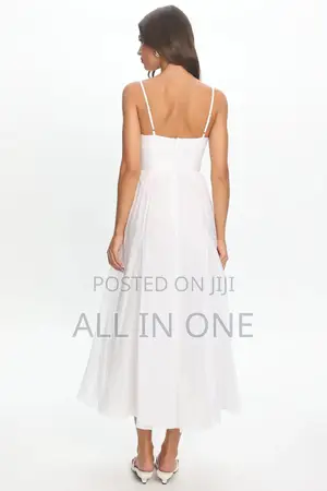 White Adjustable Strap Dress