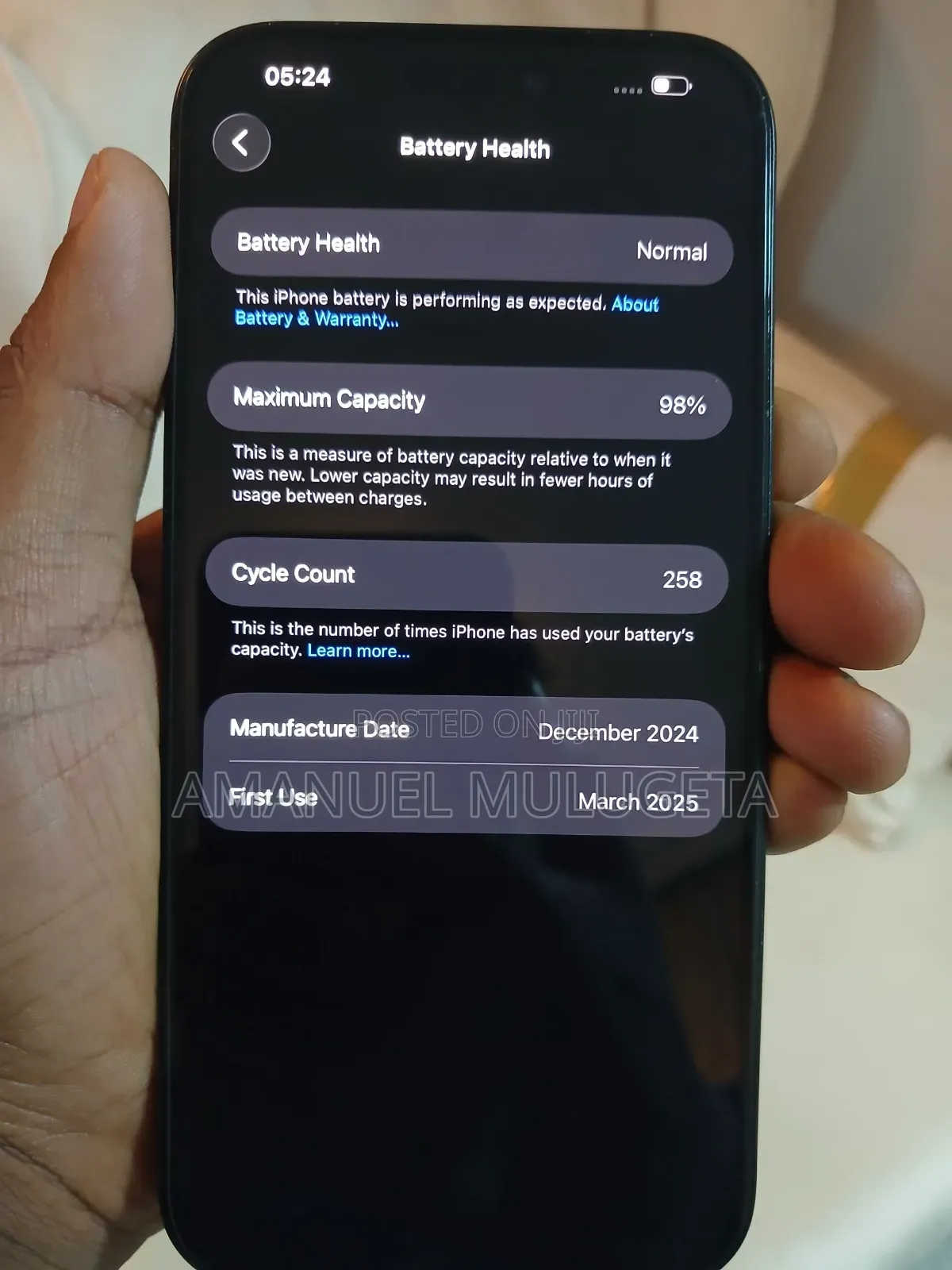 New Apple iPhone 16 Pro Max 256 GB Black