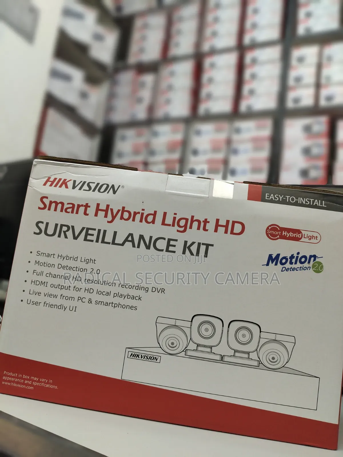 Hikvision Kit Camera 4 Camera Smart Hybrid Light DVR Motion Detection